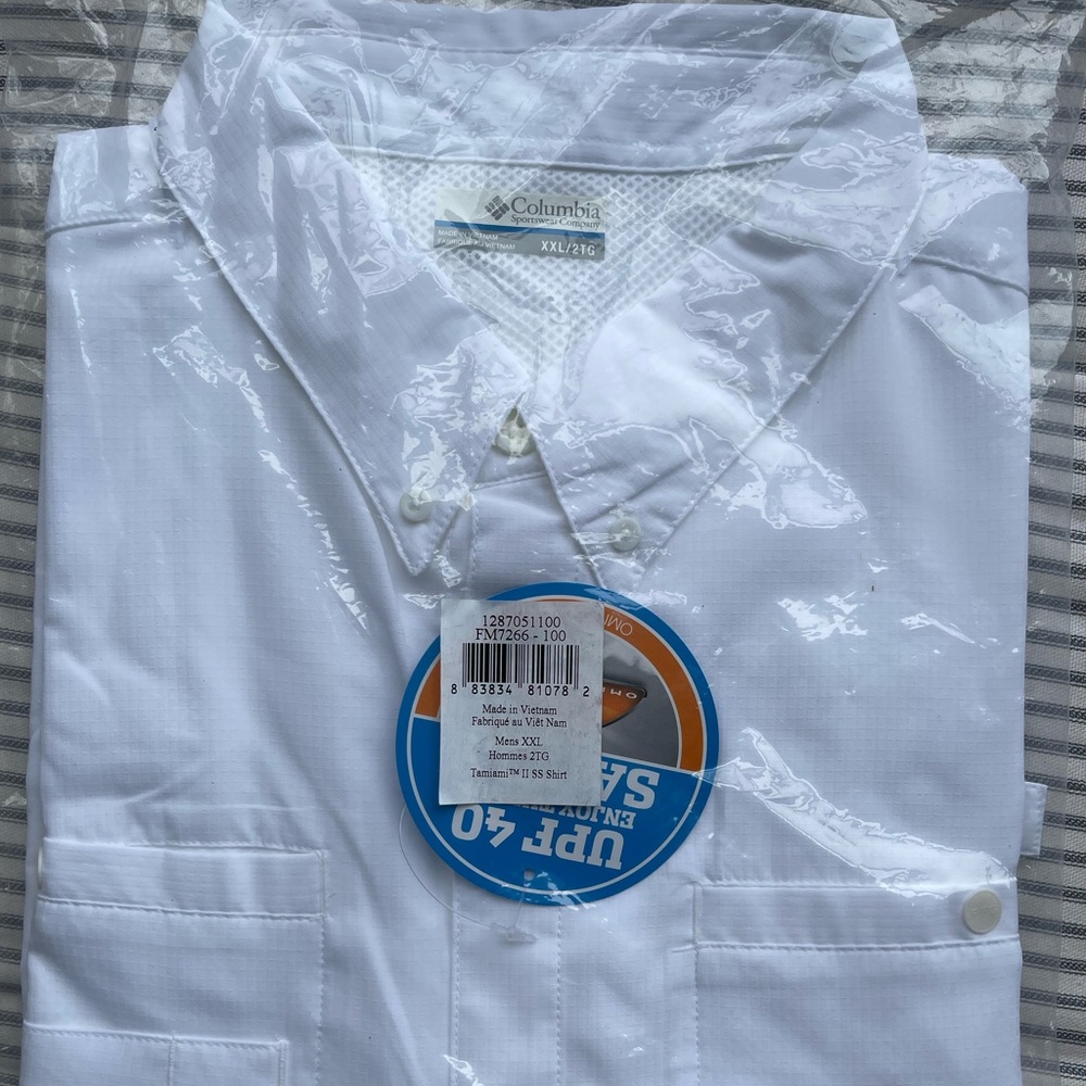 New Columbia Tamiami 2 Short Sleeve White XXL